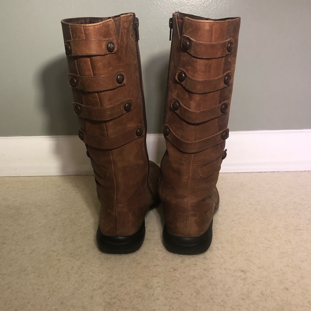 Brown Merrell waterproof leather boots